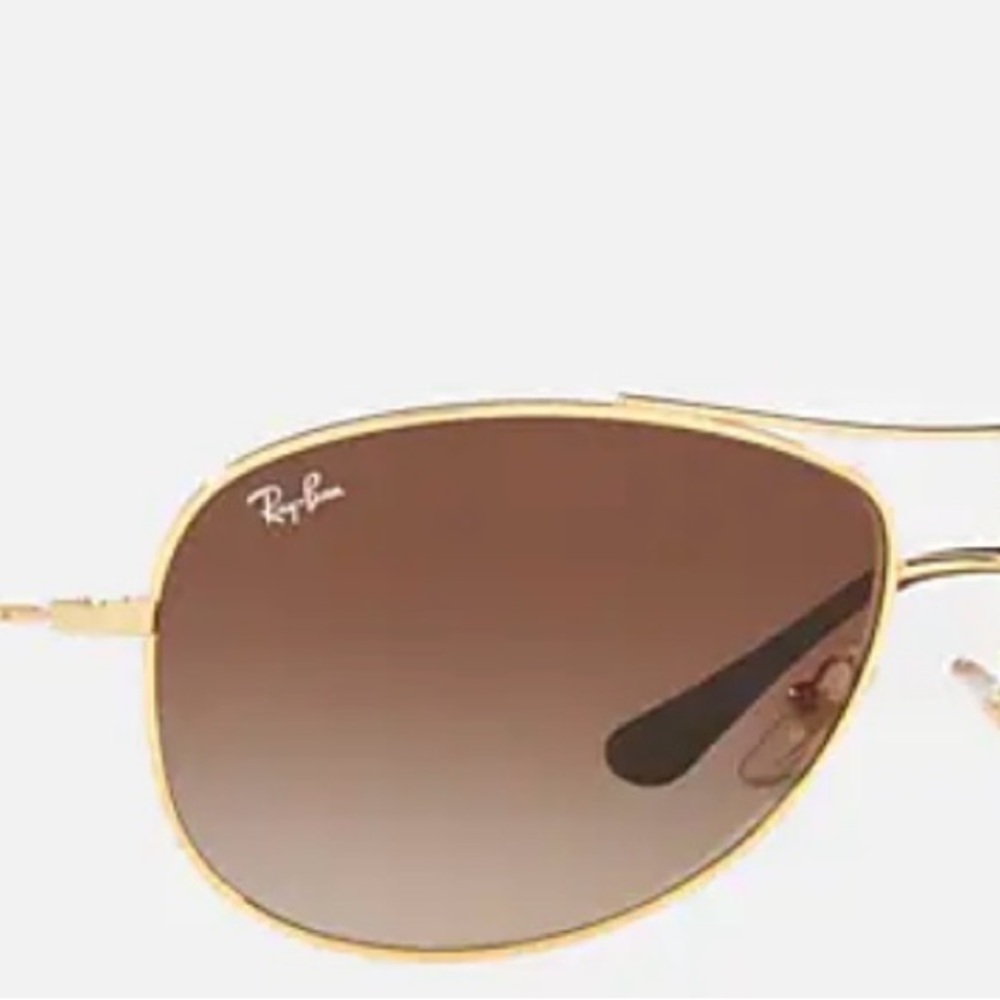 Ray-Ban Gold and Brown Aviator Sunglasses - Picture 3 of 5
